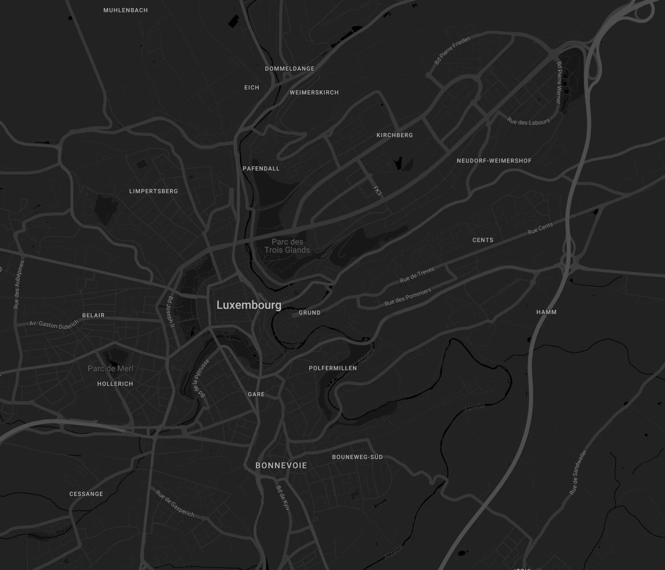 Map of Luxembourg